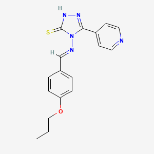 4-[(4-propoxybenzylidene)amino]-5-(4-pyridinyl)-4H-1,2,4-triazole-3-thiol