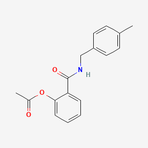 molecular formula C17H17NO3 B5585753 2-{[(4-methylbenzyl)amino]carbonyl}phenyl acetate 