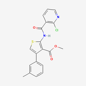 molecular formula C19H15ClN2O3S B5585776 methyl 2-{[(2-chloro-3-pyridinyl)carbonyl]amino}-4-(3-methylphenyl)-3-thiophenecarboxylate 