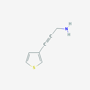 molecular formula C7H7NS B055858 2-Propyn-1-amine, 3-(3-thienyl)- CAS No. 115955-68-5