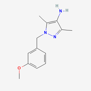 molecular formula C13H17N3O B5585823 1-(3-methoxybenzyl)-3,5-dimethyl-1H-pyrazol-4-amine CAS No. 1001519-29-4