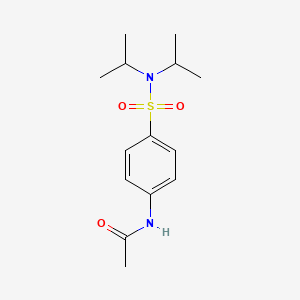 molecular formula C14H22N2O3S B5585825 N-{4-[(diisopropylamino)sulfonyl]phenyl}acetamide CAS No. 294885-64-6