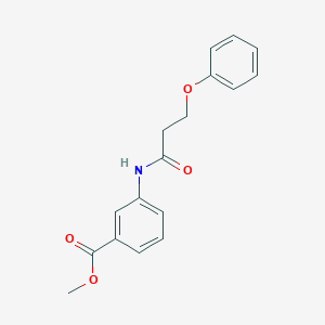 molecular formula C17H17NO4 B5585833 methyl 3-[(3-phenoxypropanoyl)amino]benzoate 