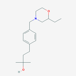 molecular formula C18H29NO2 B5585842 4-{4-[(2-ethyl-4-morpholinyl)methyl]phenyl}-2-methyl-2-butanol 