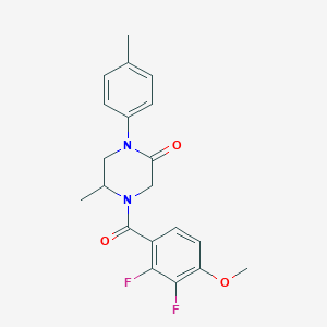 molecular formula C20H20F2N2O3 B5585856 4-(2,3-difluoro-4-methoxybenzoyl)-5-methyl-1-(4-methylphenyl)-2-piperazinone 