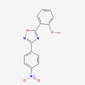 molecular formula C15H11N3O4 B5585864 5-(2-甲氧基苯基)-3-(4-硝基苯基)-1,2,4-恶二唑 