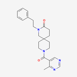 molecular formula C23H28N4O2 B5585869 9-[(4-methylpyrimidin-5-yl)carbonyl]-2-(2-phenylethyl)-2,9-diazaspiro[5.5]undecan-3-one 