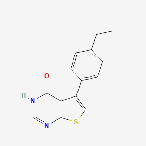 molecular formula C14H12N2OS B5585941 5-(4-ethylphenyl)thieno[2,3-d]pyrimidin-4(3H)-one 