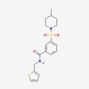 molecular formula C18H22N2O3S2 B5585943 3-[(4-methyl-1-piperidinyl)sulfonyl]-N-(2-thienylmethyl)benzamide 