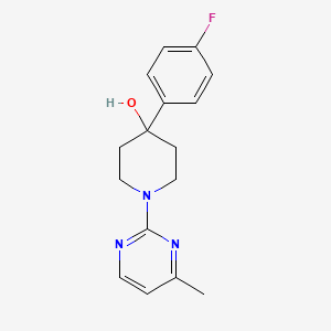 molecular formula C16H18FN3O B5585952 4-(4-fluorophenyl)-1-(4-methylpyrimidin-2-yl)piperidin-4-ol 