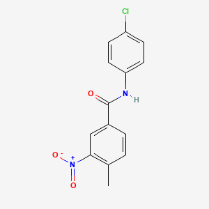 molecular formula C14H11ClN2O3 B5585986 N-(4-chlorophenyl)-4-methyl-3-nitrobenzamide 