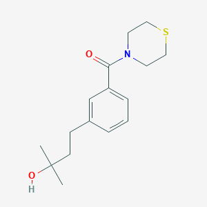 molecular formula C16H23NO2S B5585988 2-methyl-4-[3-(4-thiomorpholinylcarbonyl)phenyl]-2-butanol 