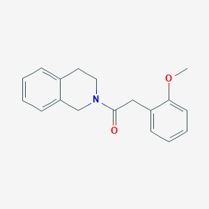 molecular formula C18H19NO2 B5585990 2-[(2-methoxyphenyl)acetyl]-1,2,3,4-tetrahydroisoquinoline 