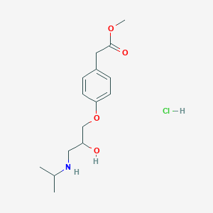 molecular formula C15H24ClNO4 B055860 Methyl 2-[4-[2-hydroxy-3-(propan-2-ylamino)propoxy]phenyl]acetate;hydrochloride CAS No. 83281-59-8