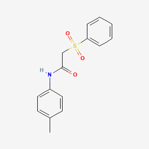 molecular formula C15H15NO3S B5586026 N-(4-methylphenyl)-2-(phenylsulfonyl)acetamide 