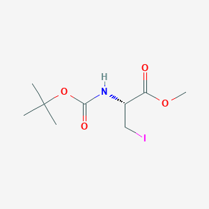 molecular formula C9H16INO4 B558605 (R)-Methyl 2-((tert-butoxycarbonyl)amino)-3-iodopropanoate CAS No. 93267-04-0