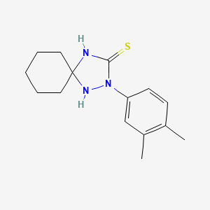 molecular formula C15H21N3S B5586055 2-(3,4-dimethylphenyl)-1,2,4-triazaspiro[4.5]decane-3-thione 