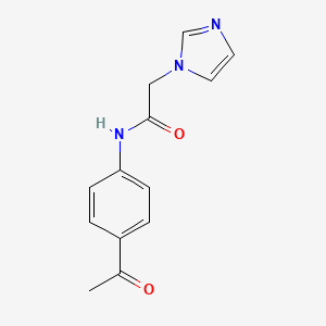molecular formula C13H13N3O2 B5586093 N-(4-乙酰苯基)-2-(1H-咪唑-1-基)乙酰胺 