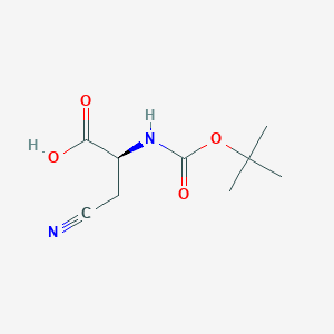 molecular formula C9H14N2O4 B558610 (S)-2-((叔丁氧羰基)氨基)-3-氰基丙酸 CAS No. 45159-34-0