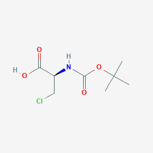 molecular formula C8H14ClNO4 B558611 (R)-2-((tert-Butoxycarbonyl)amino)-3-chloropropanoic acid CAS No. 71404-98-3