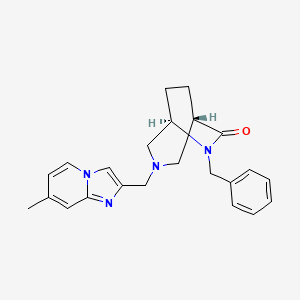 (1S*,5R*)-6-benzyl-3-[(7-methylimidazo[1,2-a]pyridin-2-yl)methyl]-3,6-diazabicyclo[3.2.2]nonan-7-one