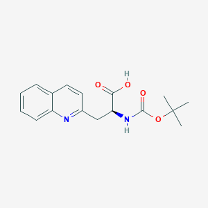 molecular formula C17H20N2O4 B558615 (S)-2-((叔丁氧羰基)氨基)-3-(喹啉-2-基)丙酸 CAS No. 161453-37-8
