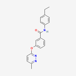 molecular formula C20H19N3O2 B5586150 N-(4-ethylphenyl)-3-[(6-methyl-3-pyridazinyl)oxy]benzamide 