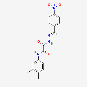 molecular formula C17H16N4O4 B5586164 N-(3,4-dimethylphenyl)-2-[2-(4-nitrobenzylidene)hydrazino]-2-oxoacetamide 