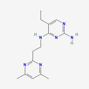 molecular formula C14H20N6 B5586178 N~4~-[2-(4,6-dimethylpyrimidin-2-yl)ethyl]-5-ethylpyrimidine-2,4-diamine 