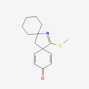 molecular formula C15H19NOS B5586208 15-(methylthio)-14-azadispiro[5.1.5.2]pentadeca-1,4,14-trien-3-one 