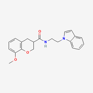 N-[2-(1H-indol-1-yl)ethyl]-8-methoxy-3-chromanecarboxamide