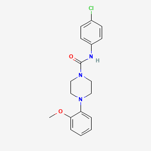 molecular formula C18H20ClN3O2 B5586229 N-(4-chlorophenyl)-4-(2-methoxyphenyl)-1-piperazinecarboxamide 