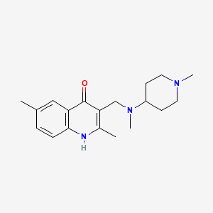 molecular formula C19H27N3O B5586241 2,6-dimethyl-3-{[methyl(1-methyl-4-piperidinyl)amino]methyl}-4-quinolinol 
