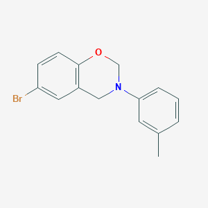molecular formula C15H14BrNO B5586255 6-bromo-3-(3-methylphenyl)-3,4-dihydro-2H-1,3-benzoxazine 