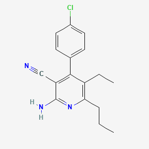molecular formula C17H18ClN3 B5586265 2-amino-4-(4-chlorophenyl)-5-ethyl-6-propylnicotinonitrile 