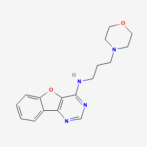 molecular formula C17H20N4O2 B5586303 N-[3-(4-morpholinyl)propyl][1]benzofuro[3,2-d]pyrimidin-4-amine 