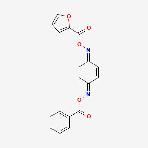 molecular formula C18H12N2O5 B5586310 benzo-1,4-quinone O-benzoyloxime O-2-furoyloxime 