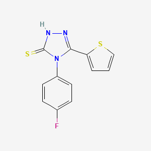 molecular formula C12H8FN3S2 B5586321 4-(4-fluorophenyl)-5-(2-thienyl)-4H-1,2,4-triazole-3-thiol 