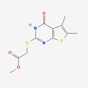 molecular formula C11H12N2O3S2 B5586334 methyl [(4-hydroxy-5,6-dimethylthieno[2,3-d]pyrimidin-2-yl)thio]acetate 