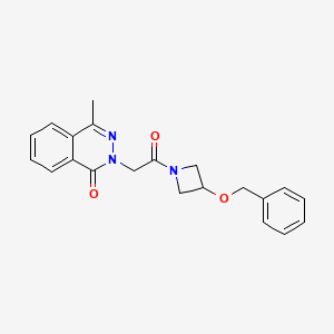 molecular formula C21H21N3O3 B5586346 2-{2-[3-(benzyloxy)-1-azetidinyl]-2-oxoethyl}-4-methyl-1(2H)-phthalazinone 