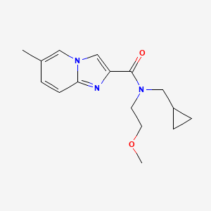 molecular formula C16H21N3O2 B5586347 N-(cyclopropylmethyl)-N-(2-methoxyethyl)-6-methylimidazo[1,2-a]pyridine-2-carboxamide 