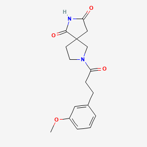 molecular formula C17H20N2O4 B5586361 7-[3-(3-methoxyphenyl)propanoyl]-2,7-diazaspiro[4.4]nonane-1,3-dione 