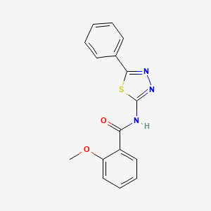 molecular formula C16H13N3O2S B5586373 2-methoxy-N-(5-phenyl-1,3,4-thiadiazol-2-yl)benzamide 