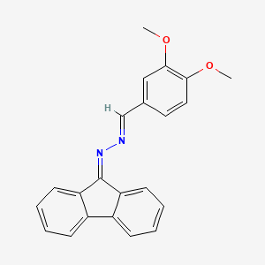 molecular formula C22H18N2O2 B5586423 3,4-dimethoxybenzaldehyde 9H-fluoren-9-ylidenehydrazone 