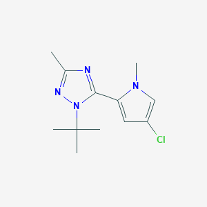molecular formula C12H17ClN4 B5586441 1-tert-butyl-5-(4-chloro-1-methyl-1H-pyrrol-2-yl)-3-methyl-1H-1,2,4-triazole 