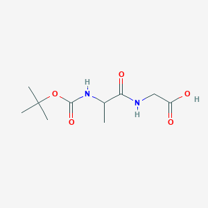 molecular formula C10H18N2O5 B558646 (S)-2-(2-((tert-Butoxycarbonyl)amino)propanamido)acetic acid CAS No. 28782-78-7