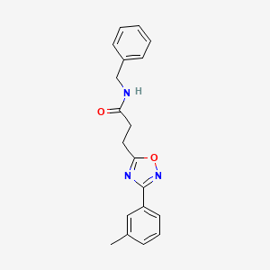 molecular formula C19H19N3O2 B5586467 N-benzyl-3-[3-(3-methylphenyl)-1,2,4-oxadiazol-5-yl]propanamide 