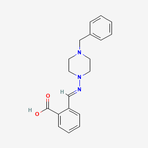 molecular formula C19H21N3O2 B5586484 2-{[(4-benzyl-1-piperazinyl)imino]methyl}benzoic acid CAS No. 303092-65-1