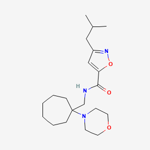 molecular formula C20H33N3O3 B5586500 3-isobutyl-N-{[1-(4-morpholinyl)cycloheptyl]methyl}-5-isoxazolecarboxamide 