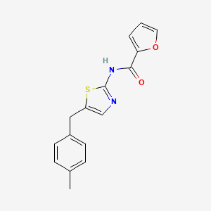 molecular formula C16H14N2O2S B5586546 N-[5-(4-methylbenzyl)-1,3-thiazol-2-yl]-2-furamide 